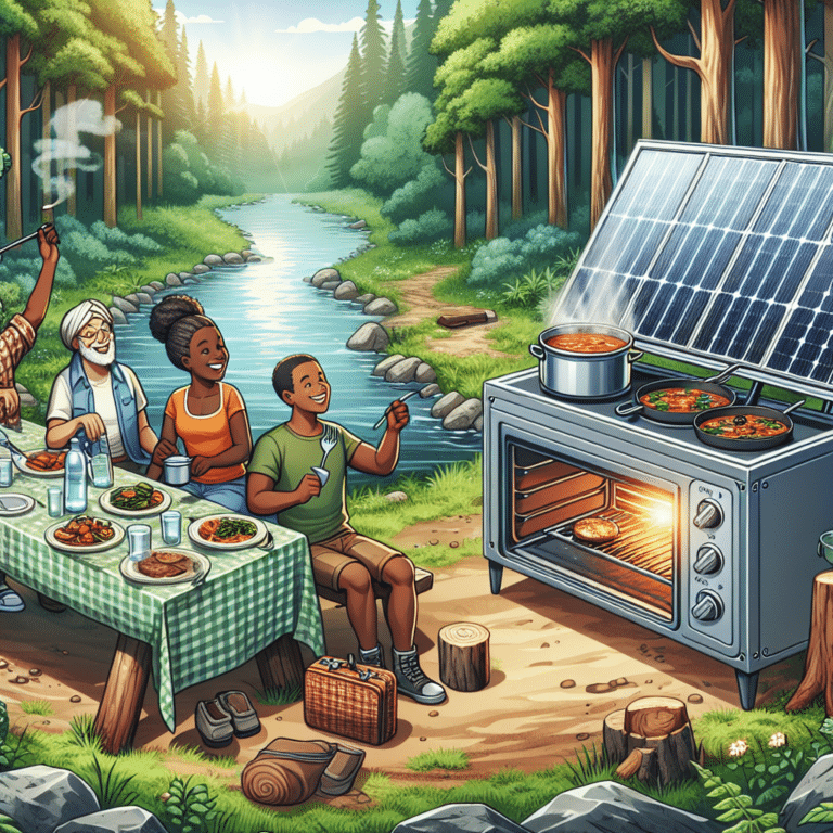 Camping meals cooked entirely with solar power
